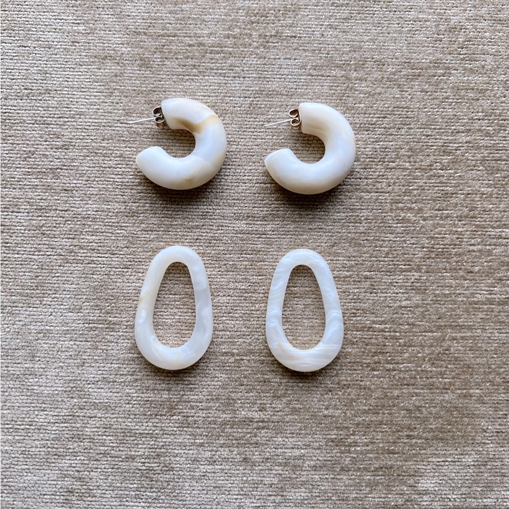 Carved Earring Set